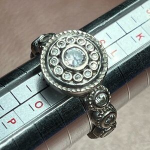 925 Sterling Silver CZ Halo Ring